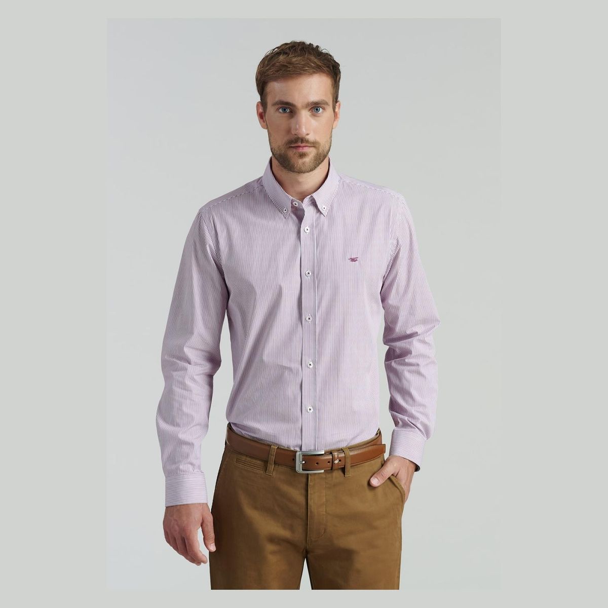 FEROUCH - Camisa Manga Larga Algodón Hombre Ferouch