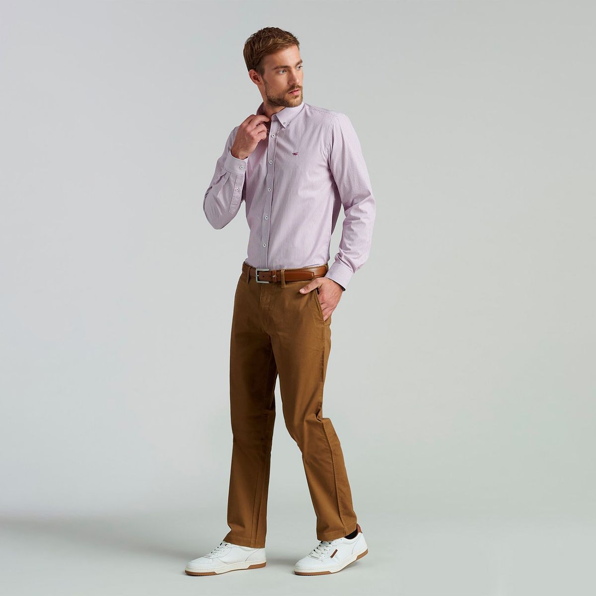 FEROUCH - Camisa Manga Larga Algodón Hombre Ferouch