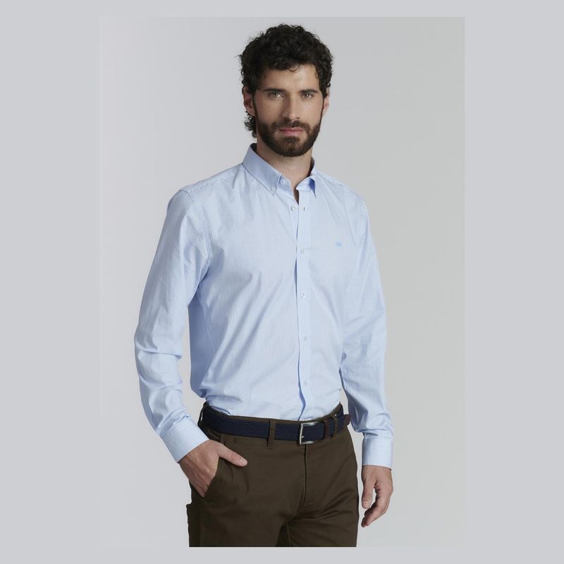 FEROUCH - Camisa Manga Larga Algodón Hombre Ferouch