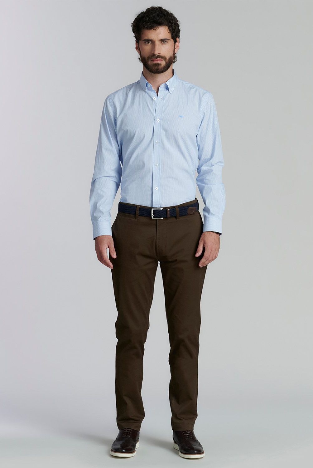 FEROUCH - Camisa Manga Larga Algodón Hombre Ferouch