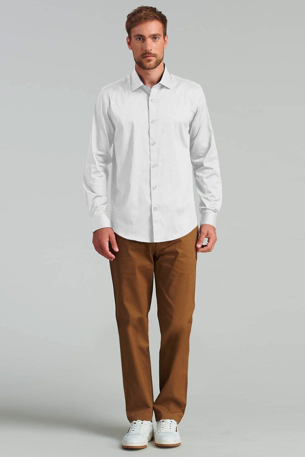 FEROUCH - Camisa Manga Larga Algodón Hombre Ferouch