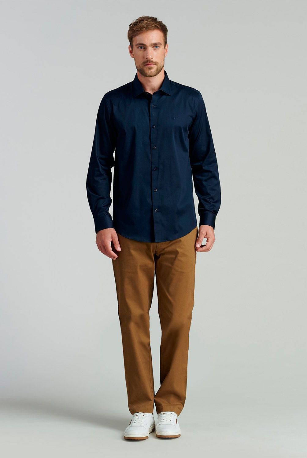 FEROUCH - Camisa Manga Larga Algodón Hombre Ferouch