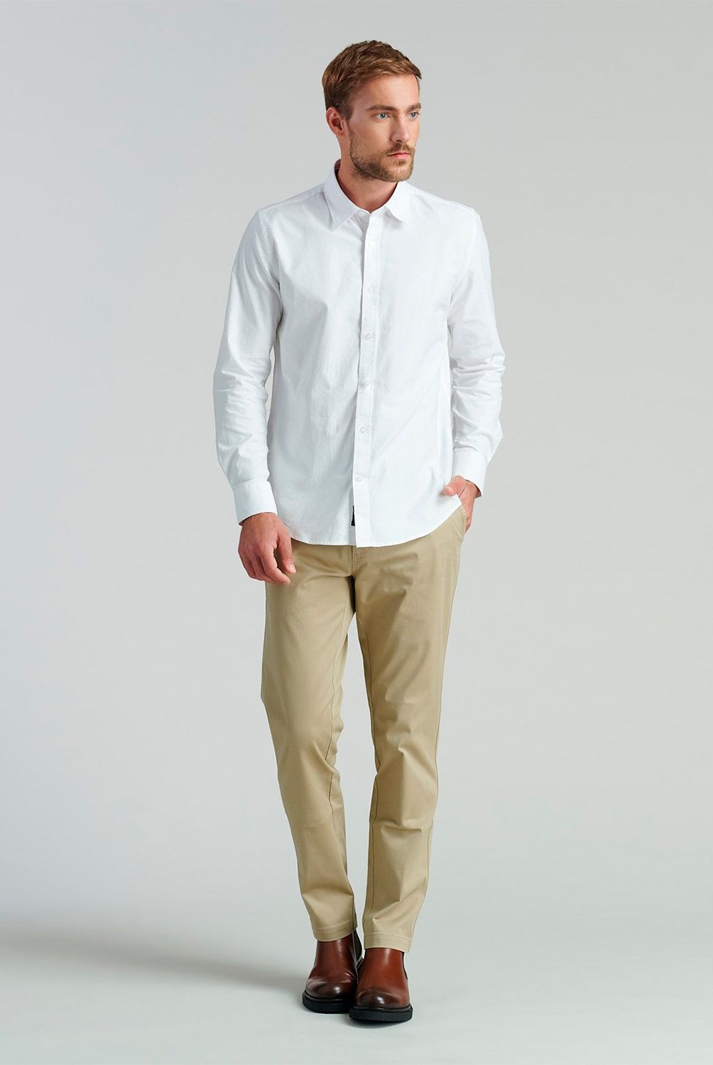 FEROUCH - Camisa Manga Larga Algodón Hombre Ferouch