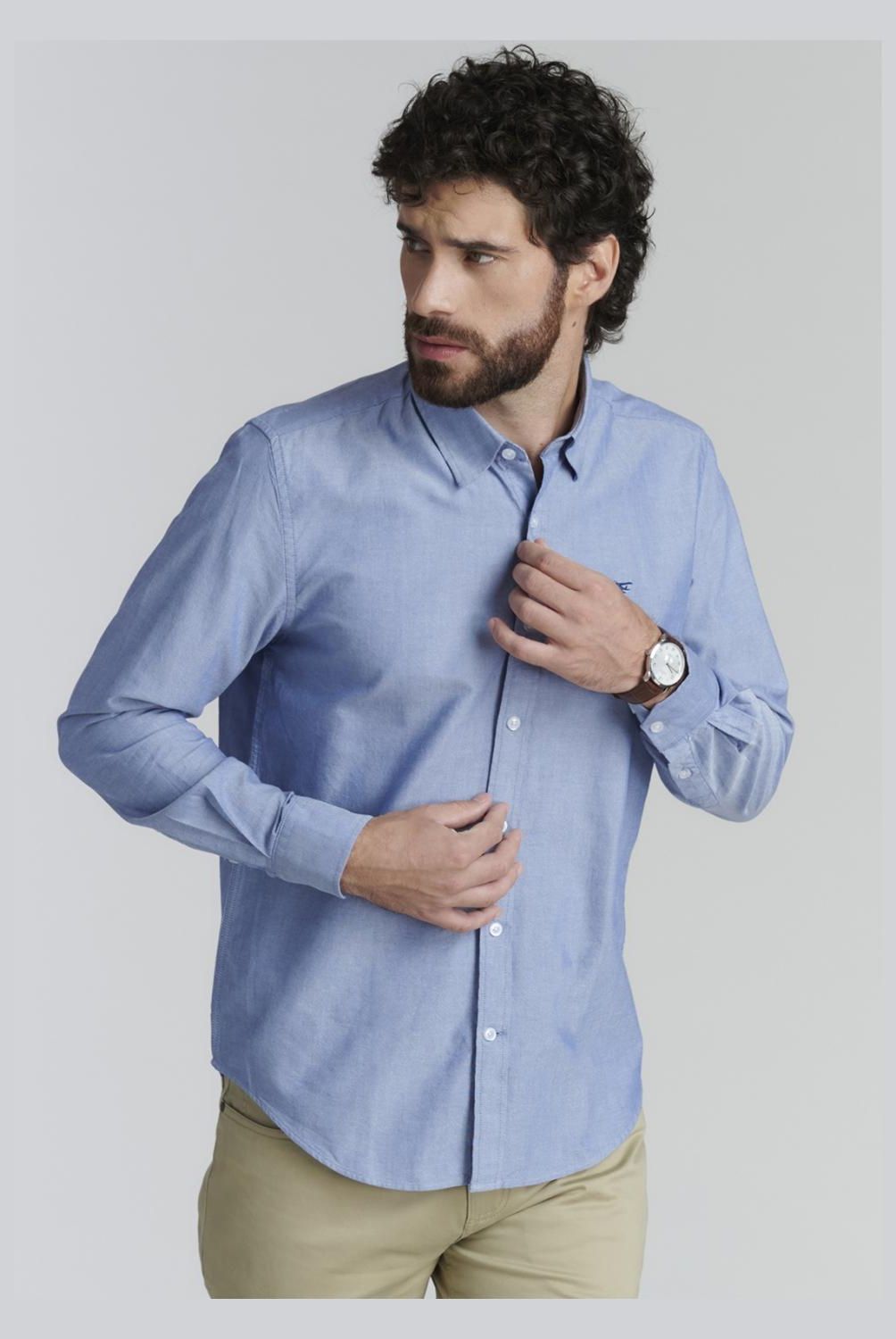 FEROUCH - Camisa Manga Larga Algodón Hombre Ferouch