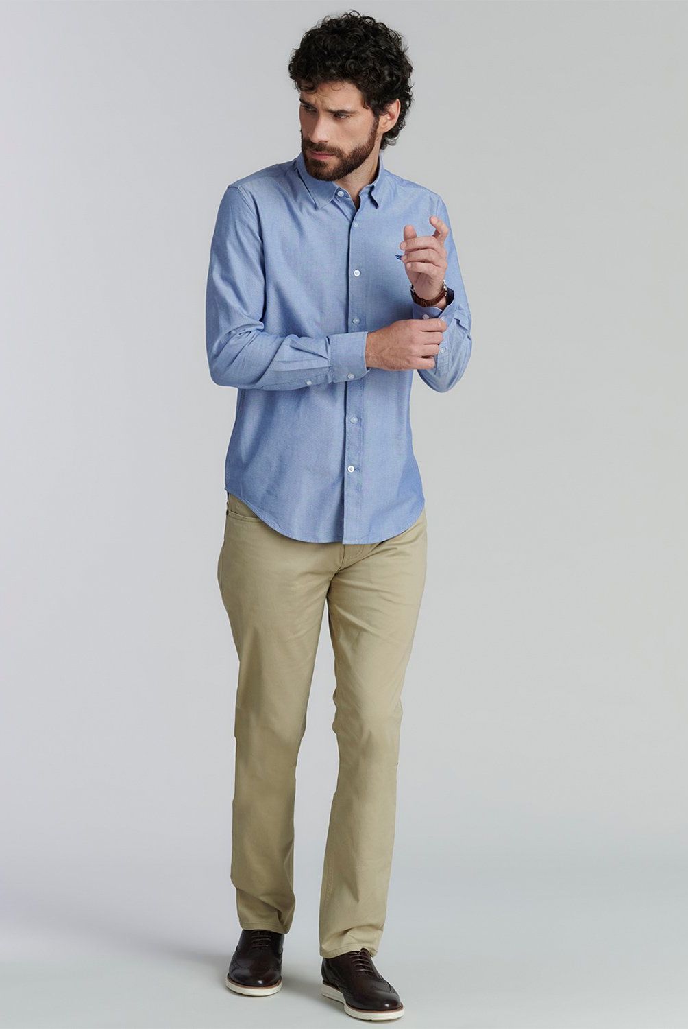 FEROUCH - Camisa Manga Larga Algodón Hombre Ferouch