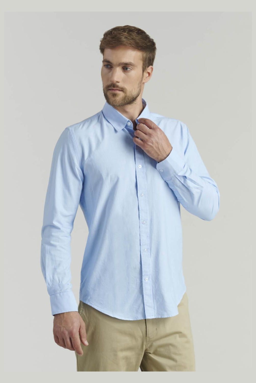 FEROUCH - Camisa Manga Larga Algodón Hombre Ferouch