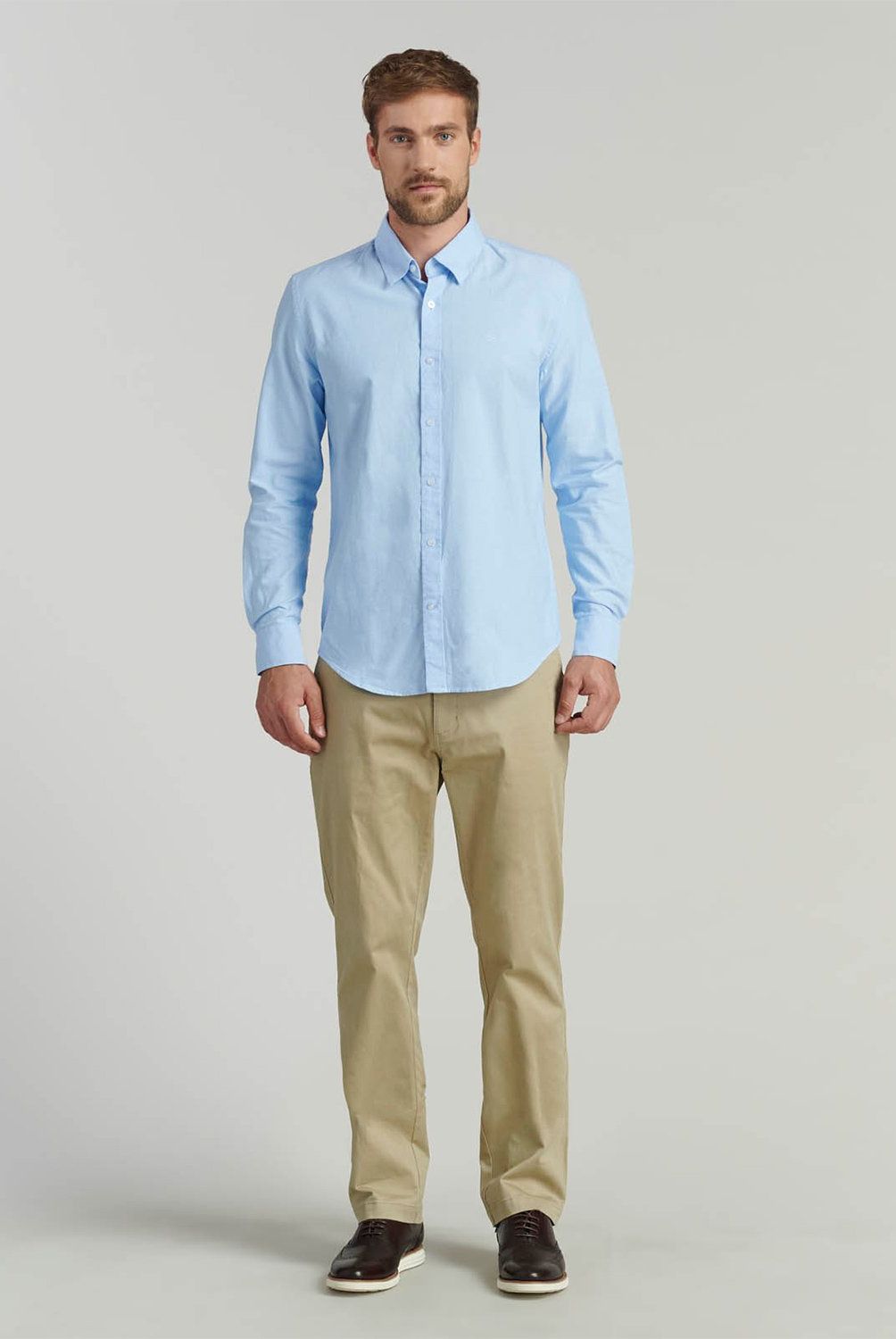 FEROUCH - Camisa Manga Larga Algodón Hombre Ferouch