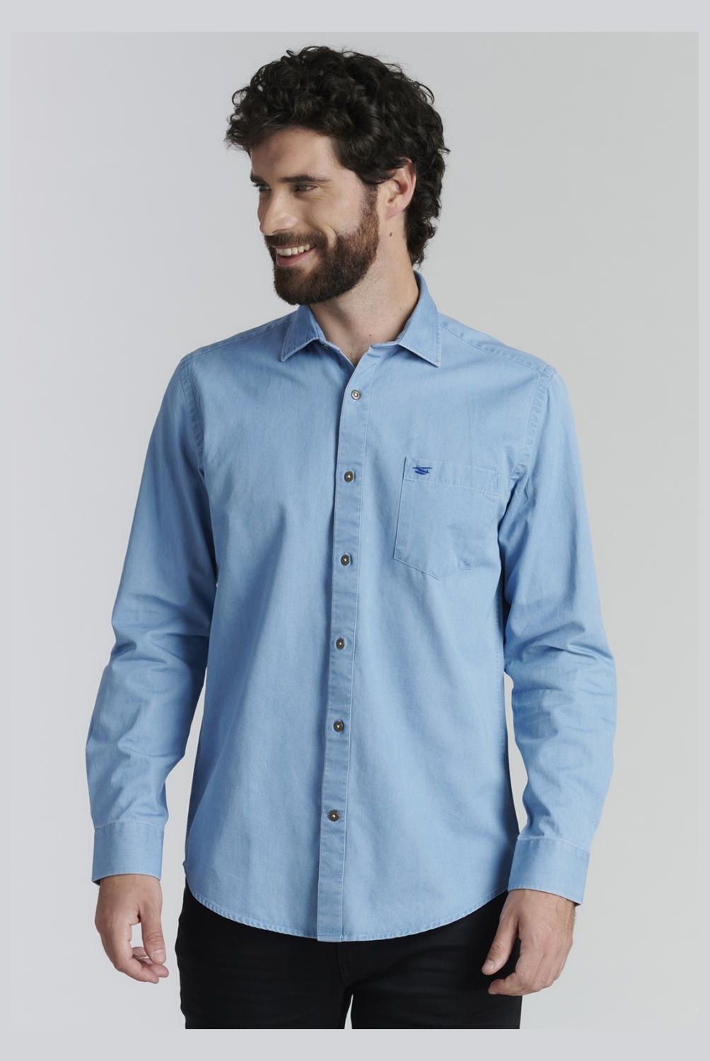 FEROUCH - Camisa Manga Larga Algodón Hombre Ferouch
