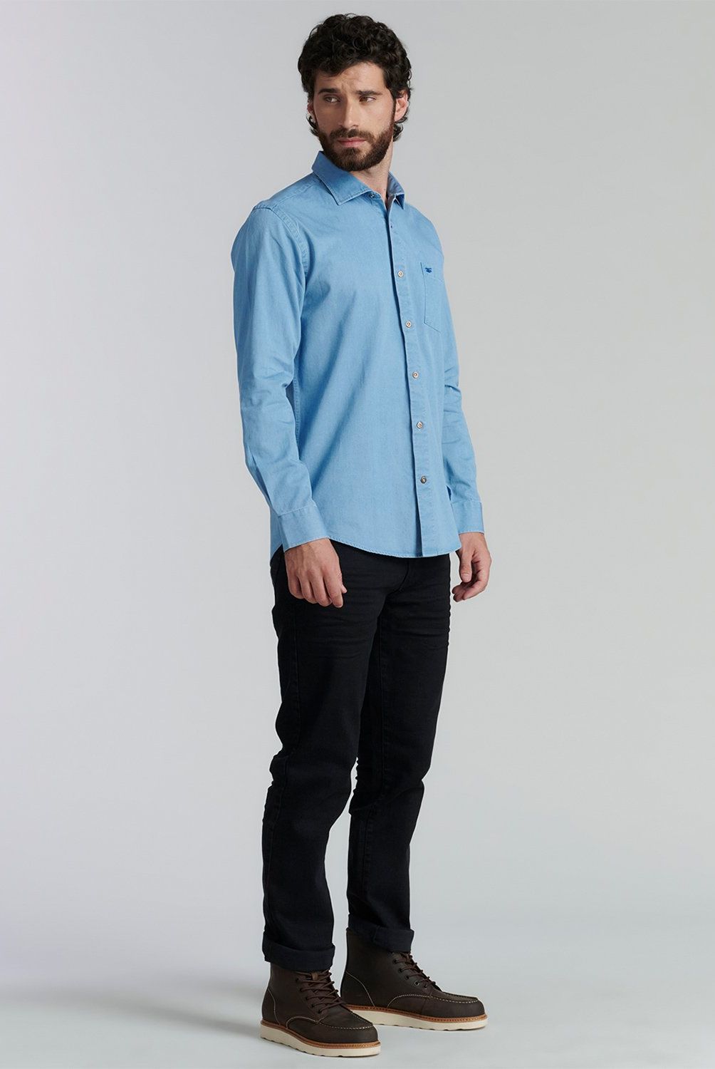 FEROUCH - Camisa Manga Larga Algodón Hombre Ferouch