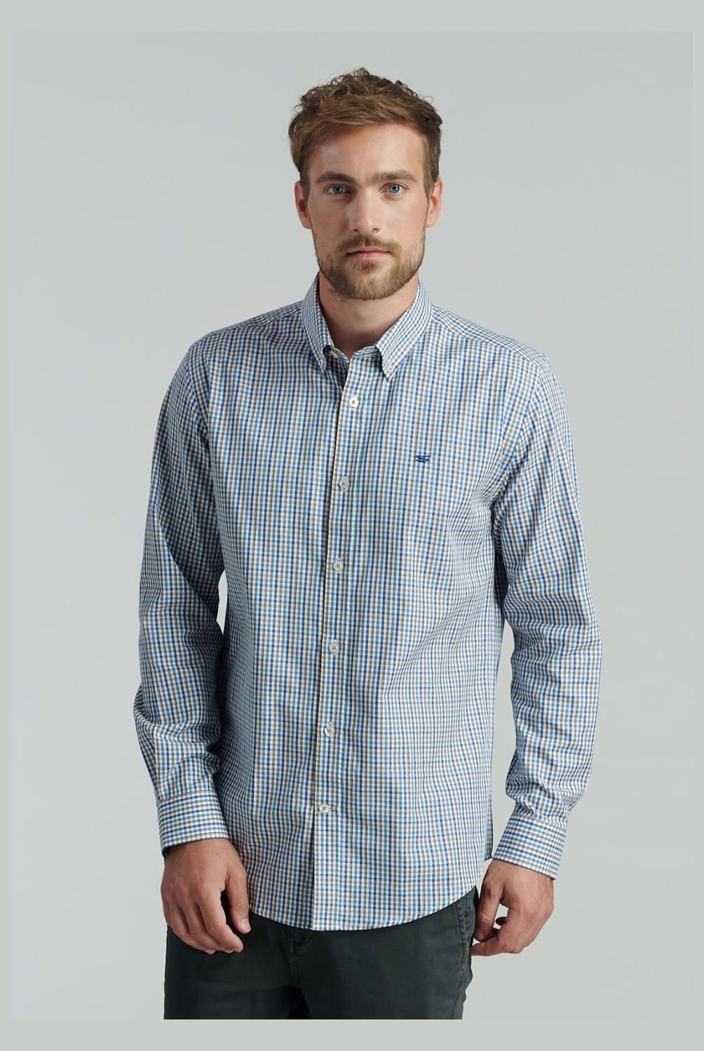 FEROUCH - Camisa Manga Larga Algodón Hombre Ferouch