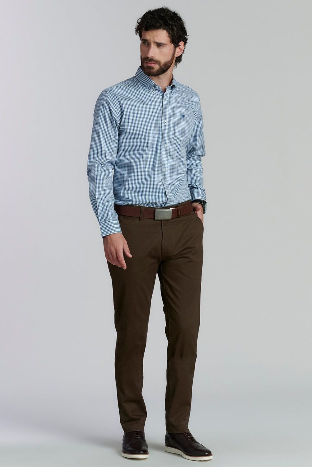 FEROUCH - Camisa Manga Larga Algodón Hombre Ferouch