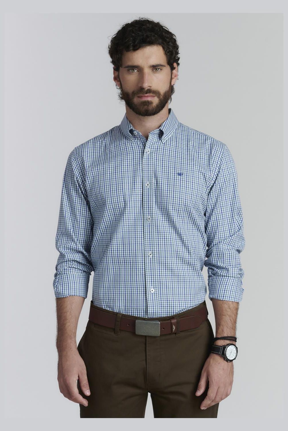 FEROUCH - Camisa Manga Larga Algodón Hombre Ferouch