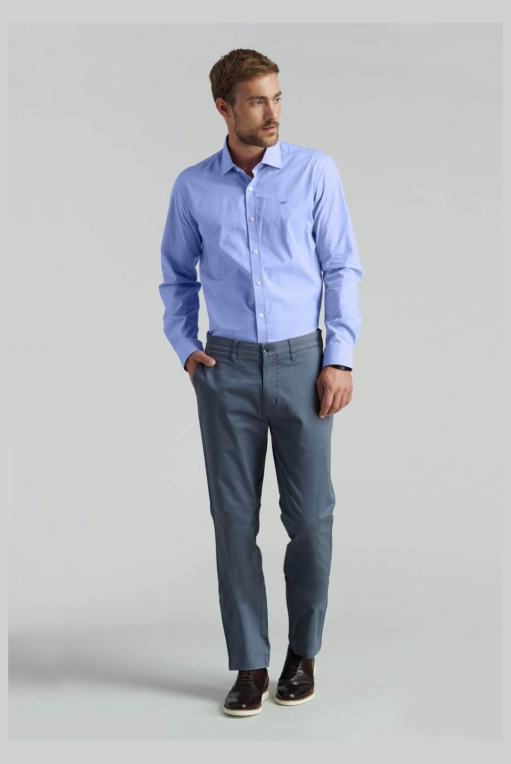FEROUCH - Camisa Manga Larga Algodón Hombre Ferouch