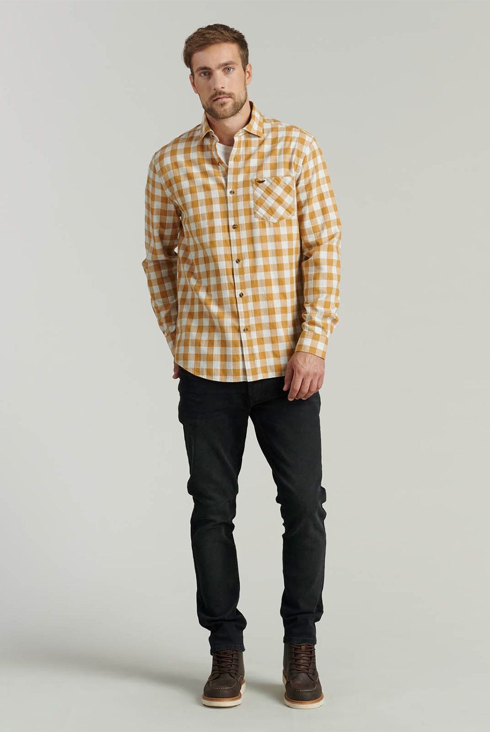 FEROUCH - Camisa Manga Larga Algodón Hombre Ferouch