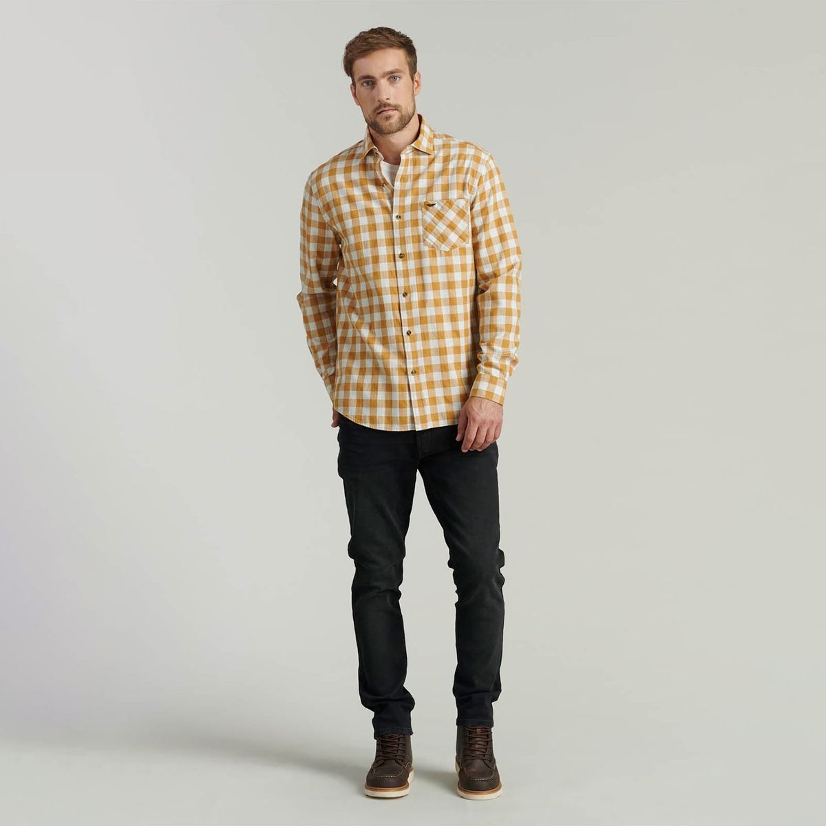 FEROUCH - Camisa Manga Larga Algodón Hombre Ferouch