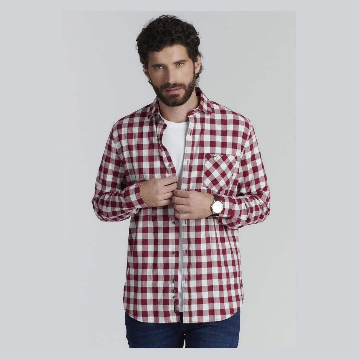 FEROUCH - Camisa Manga Larga Algodón Hombre Ferouch