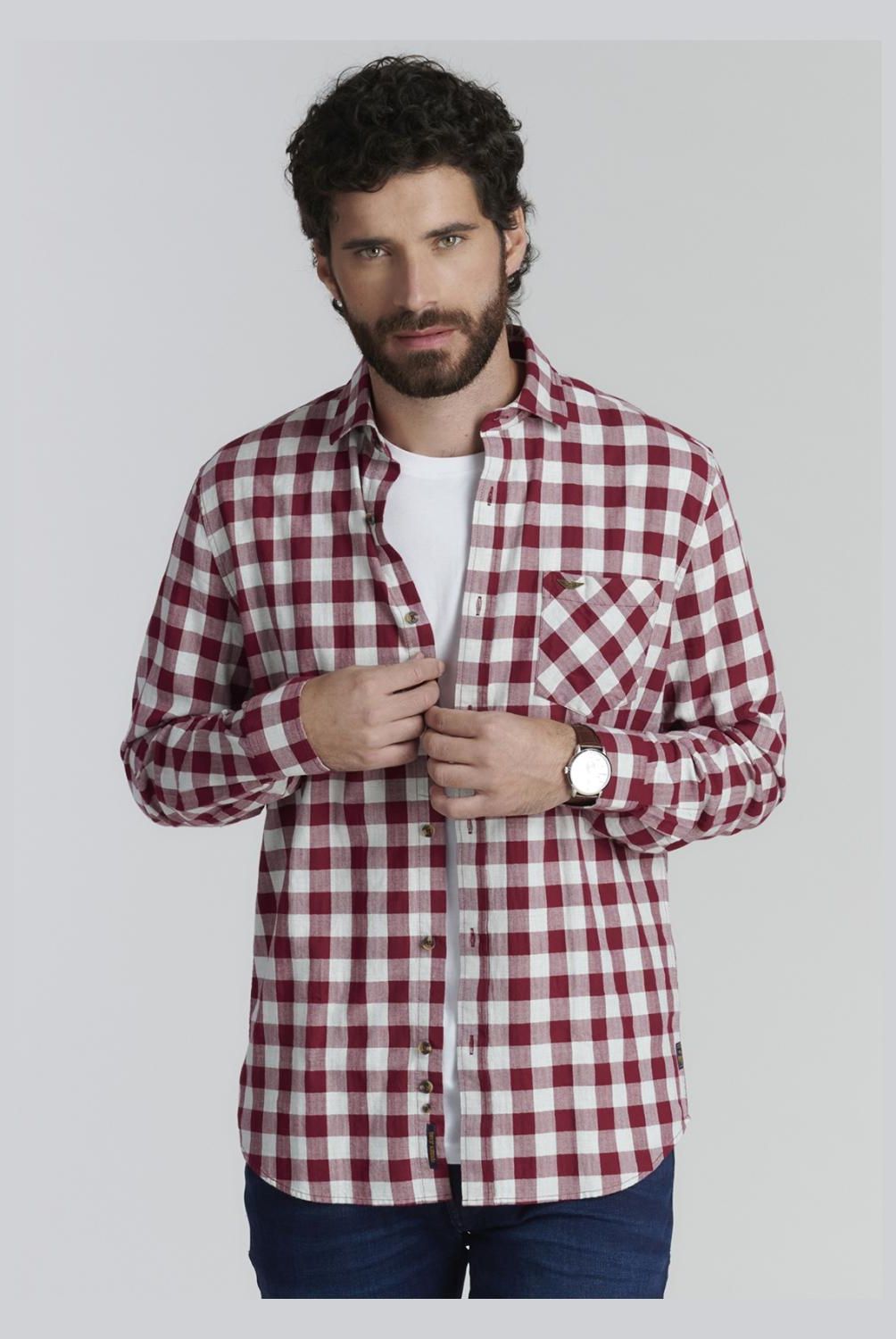 FEROUCH - Camisa Manga Larga Algodón Hombre Ferouch