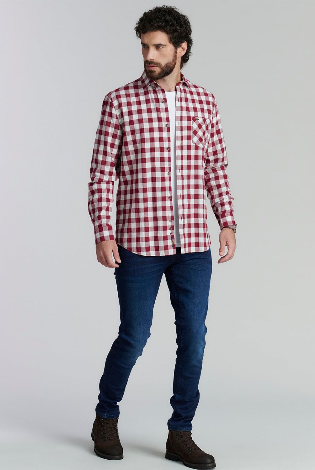 FEROUCH - Camisa Manga Larga Algodón Hombre Ferouch