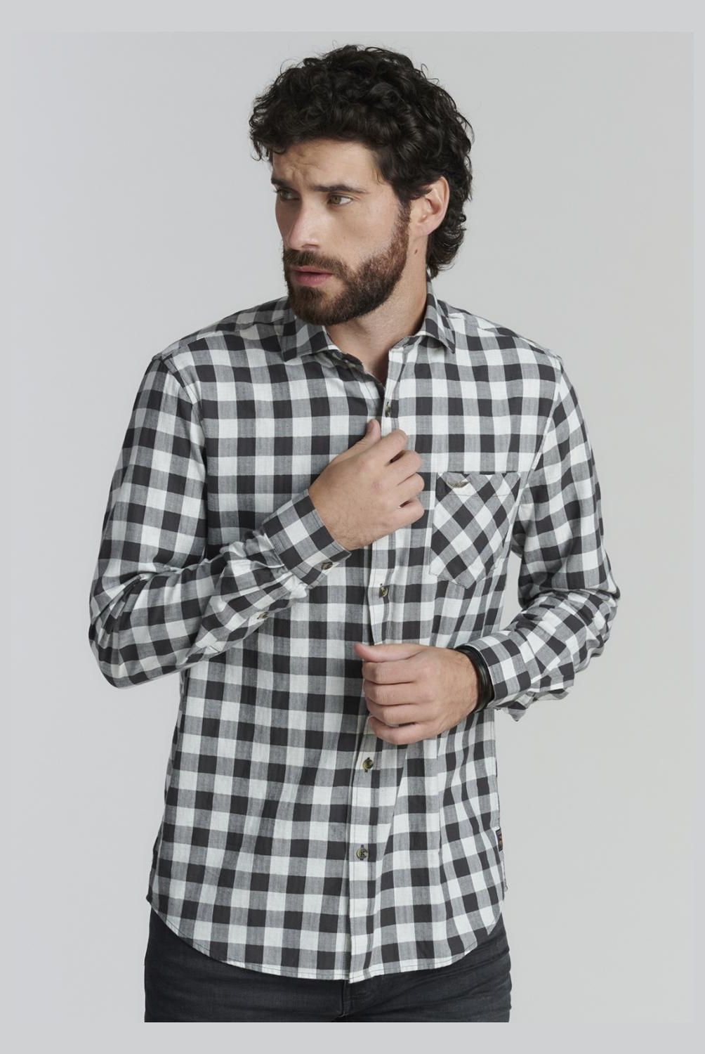 FEROUCH - Camisa Manga Larga Algodón Hombre Ferouch