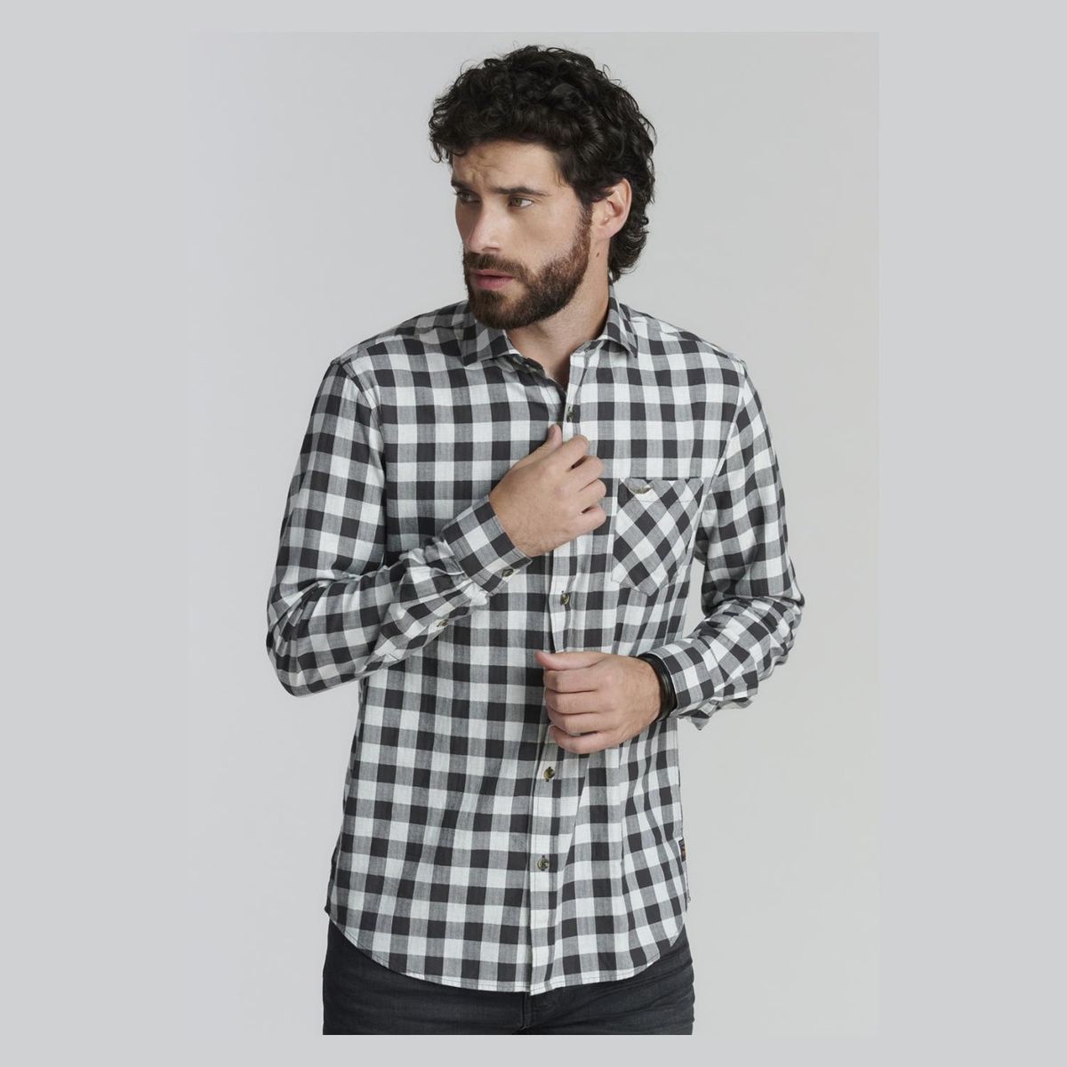 FEROUCH - Camisa Manga Larga Algodón Hombre Ferouch