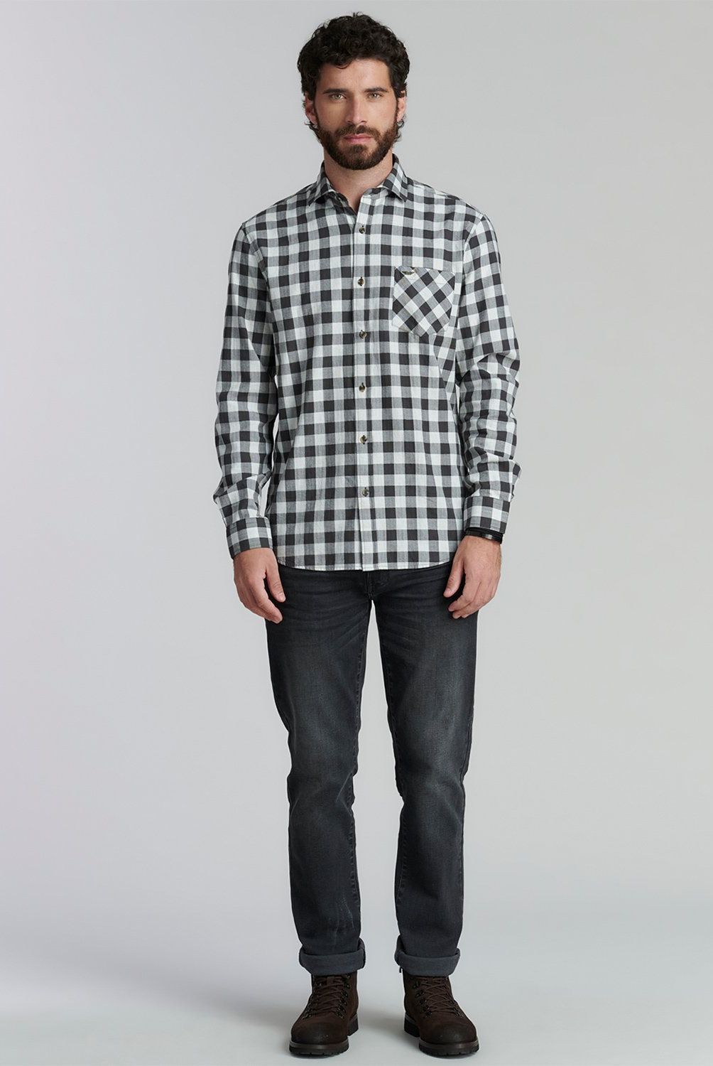 FEROUCH - Camisa Manga Larga Algodón Hombre Ferouch