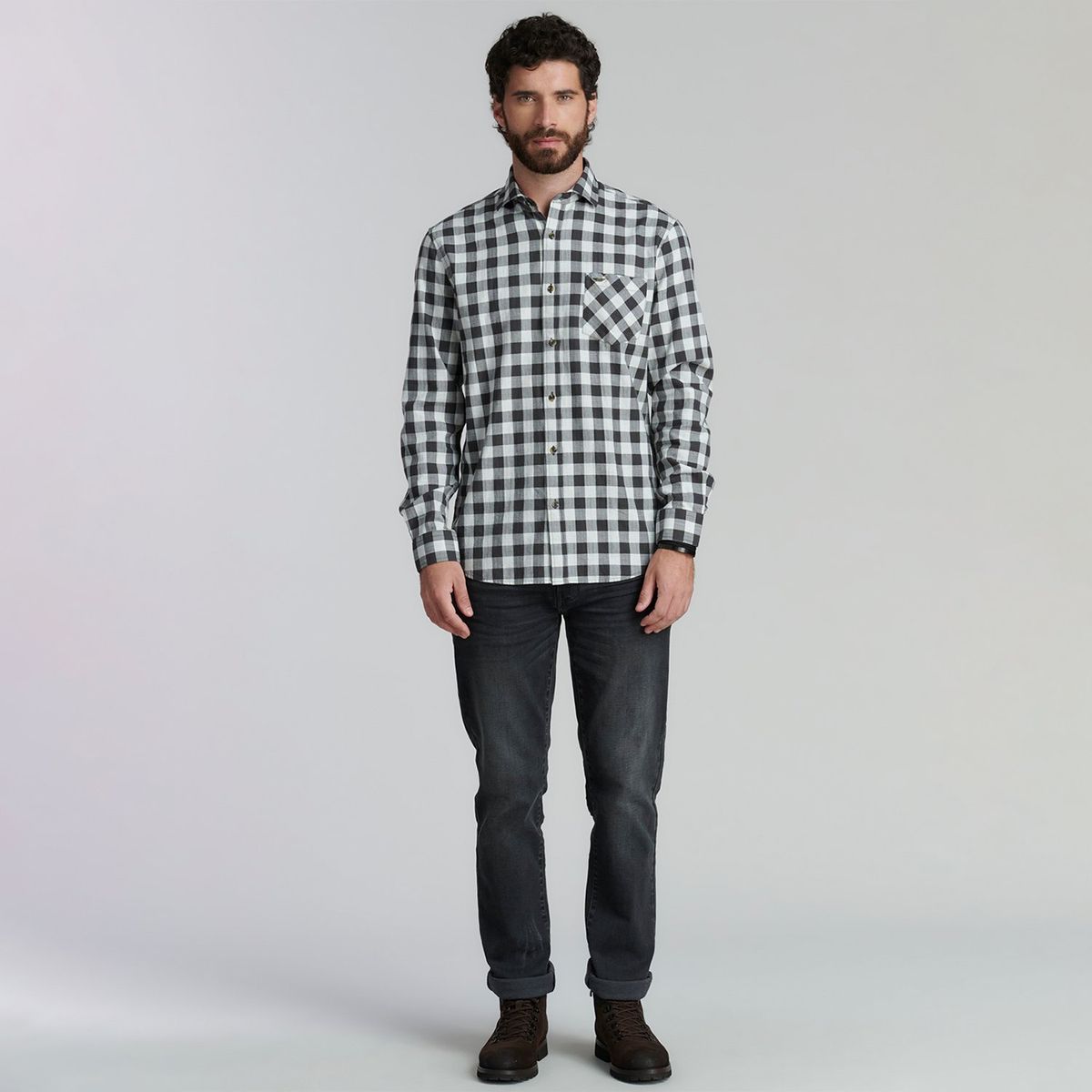 FEROUCH - Camisa Manga Larga Algodón Hombre Ferouch