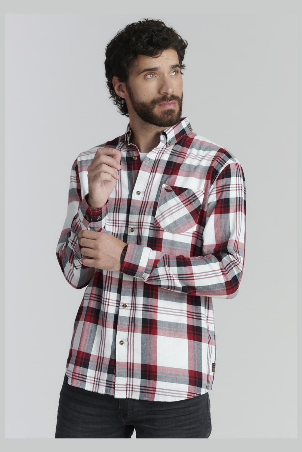 FEROUCH - Camisa Manga Larga Algodón Hombre Ferouch