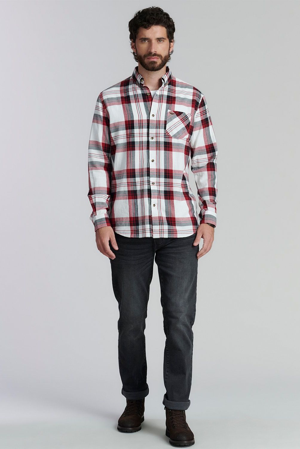 FEROUCH - Camisa Manga Larga Algodón Hombre Ferouch