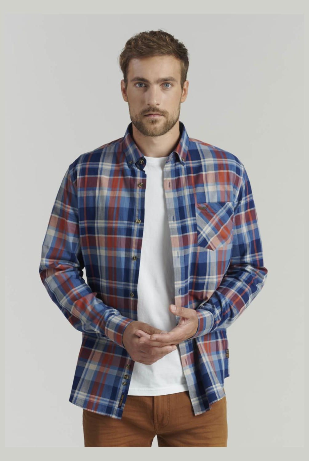 FEROUCH - Camisa Manga Larga Algodón Hombre Ferouch