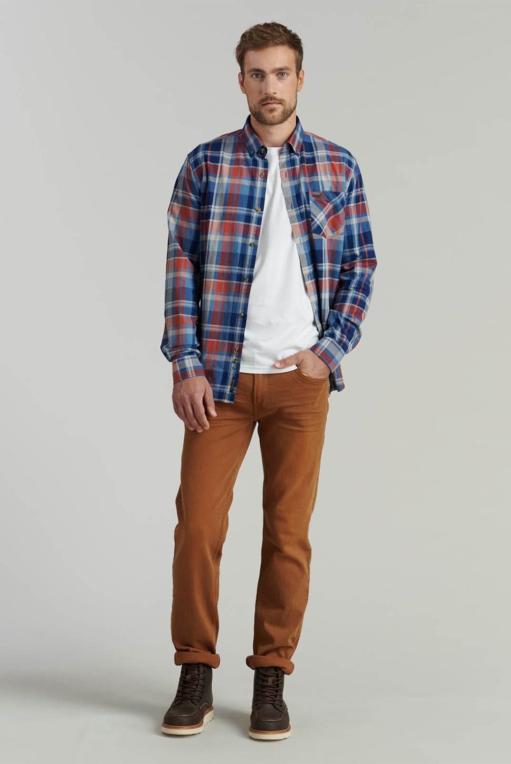 FEROUCH - Camisa Manga Larga Algodón Hombre Ferouch