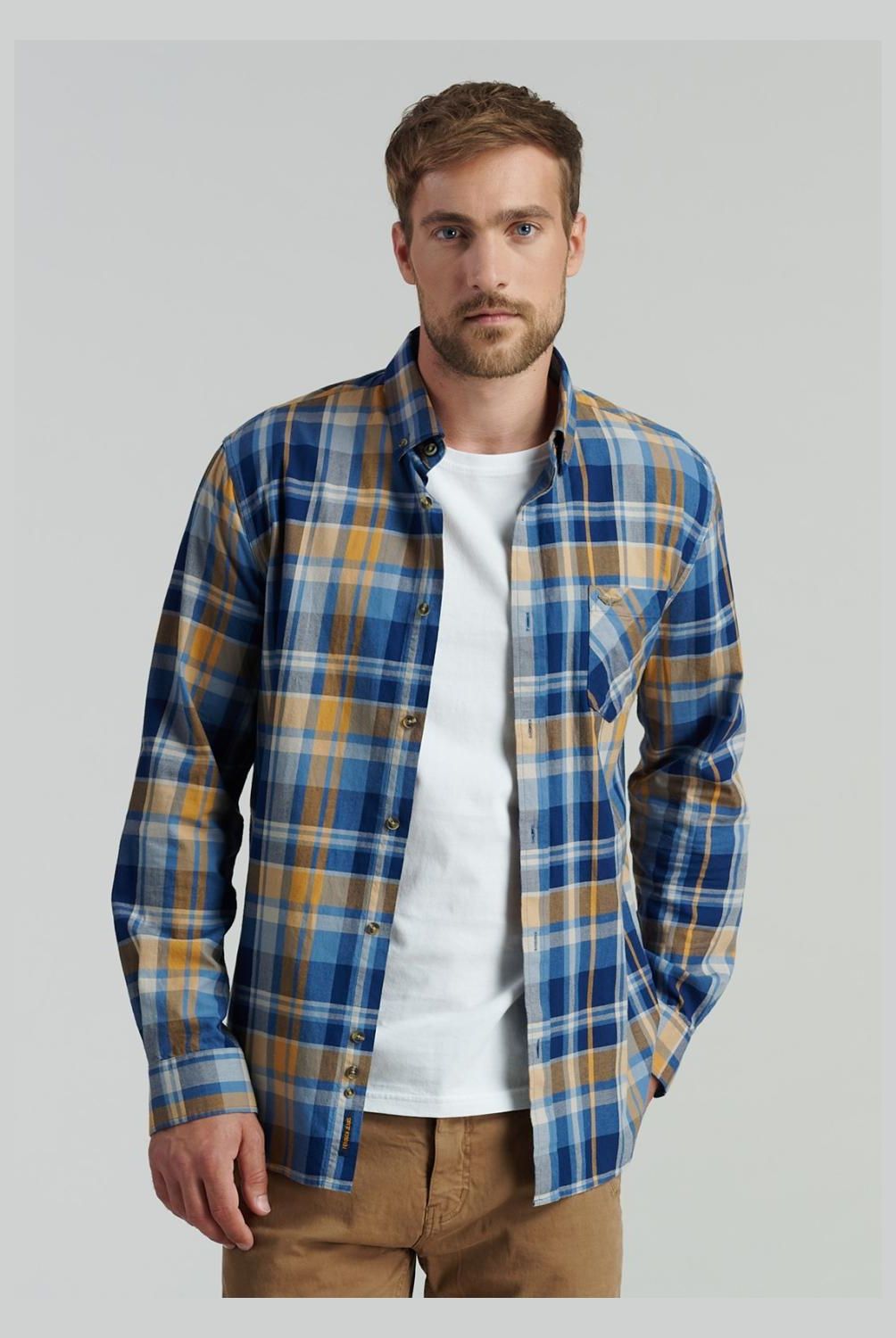 FEROUCH - Camisa Manga Larga Algodón Hombre Ferouch