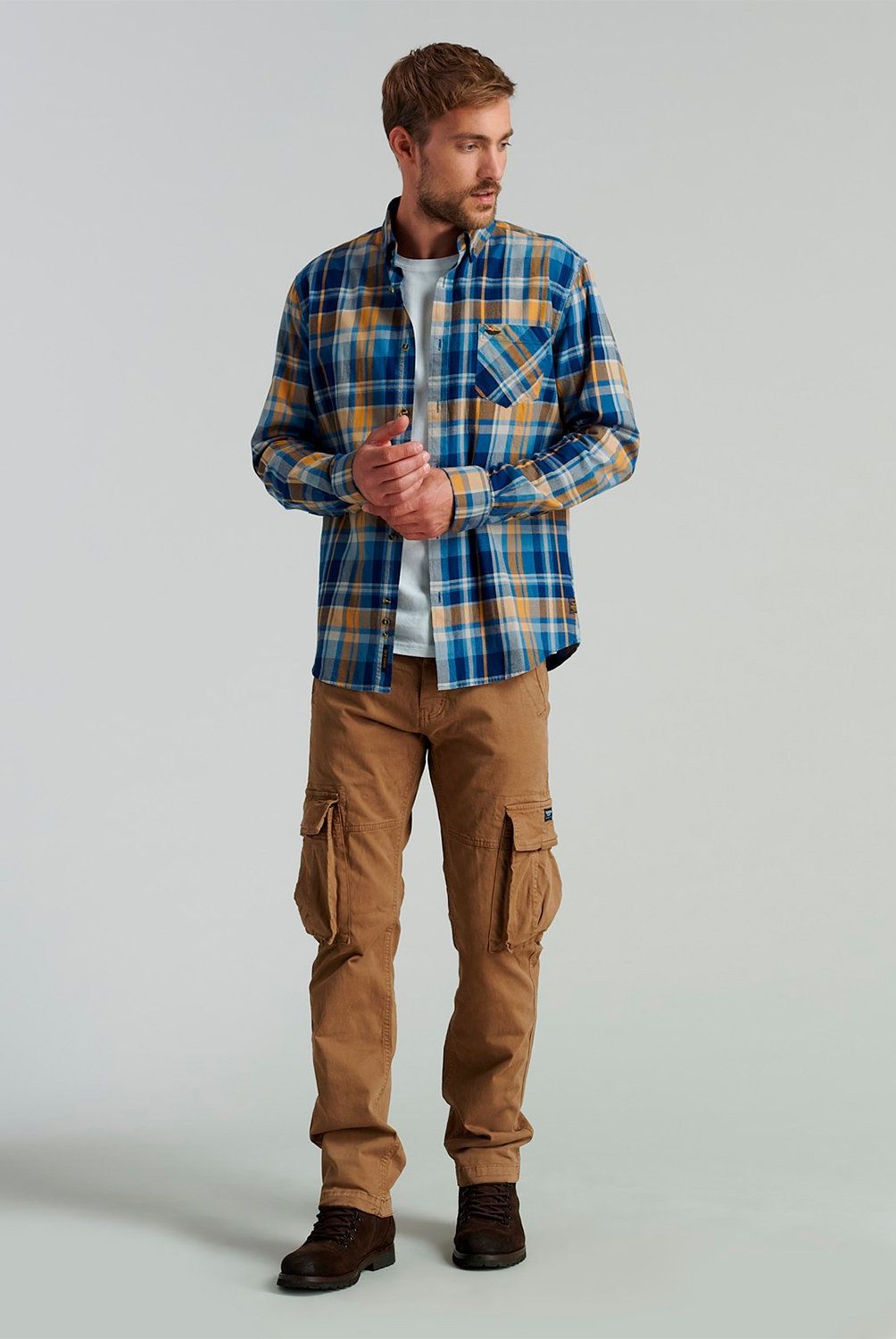 FEROUCH - Camisa Manga Larga Algodón Hombre Ferouch