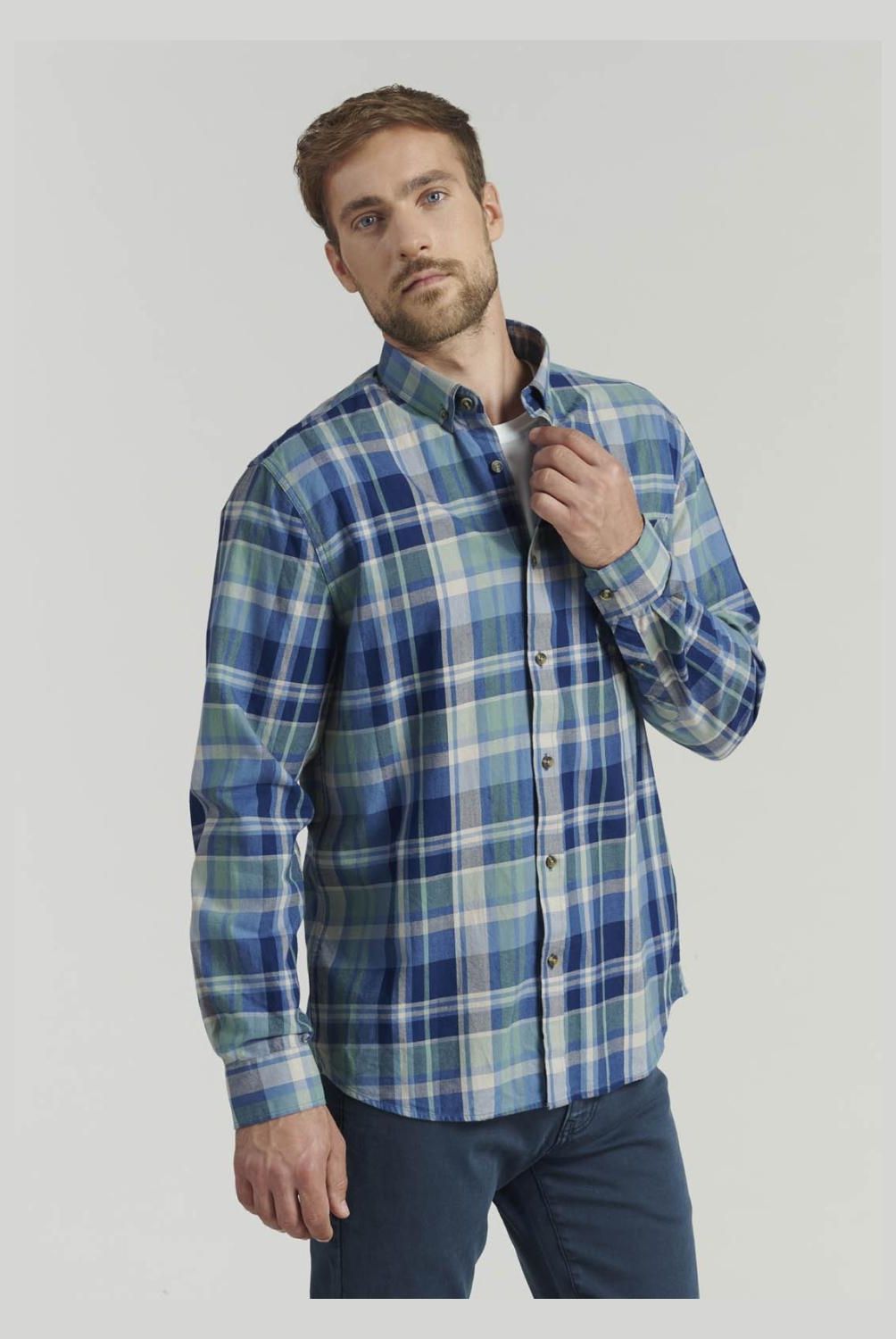 FEROUCH - Camisa Manga Larga Algodón Hombre Ferouch