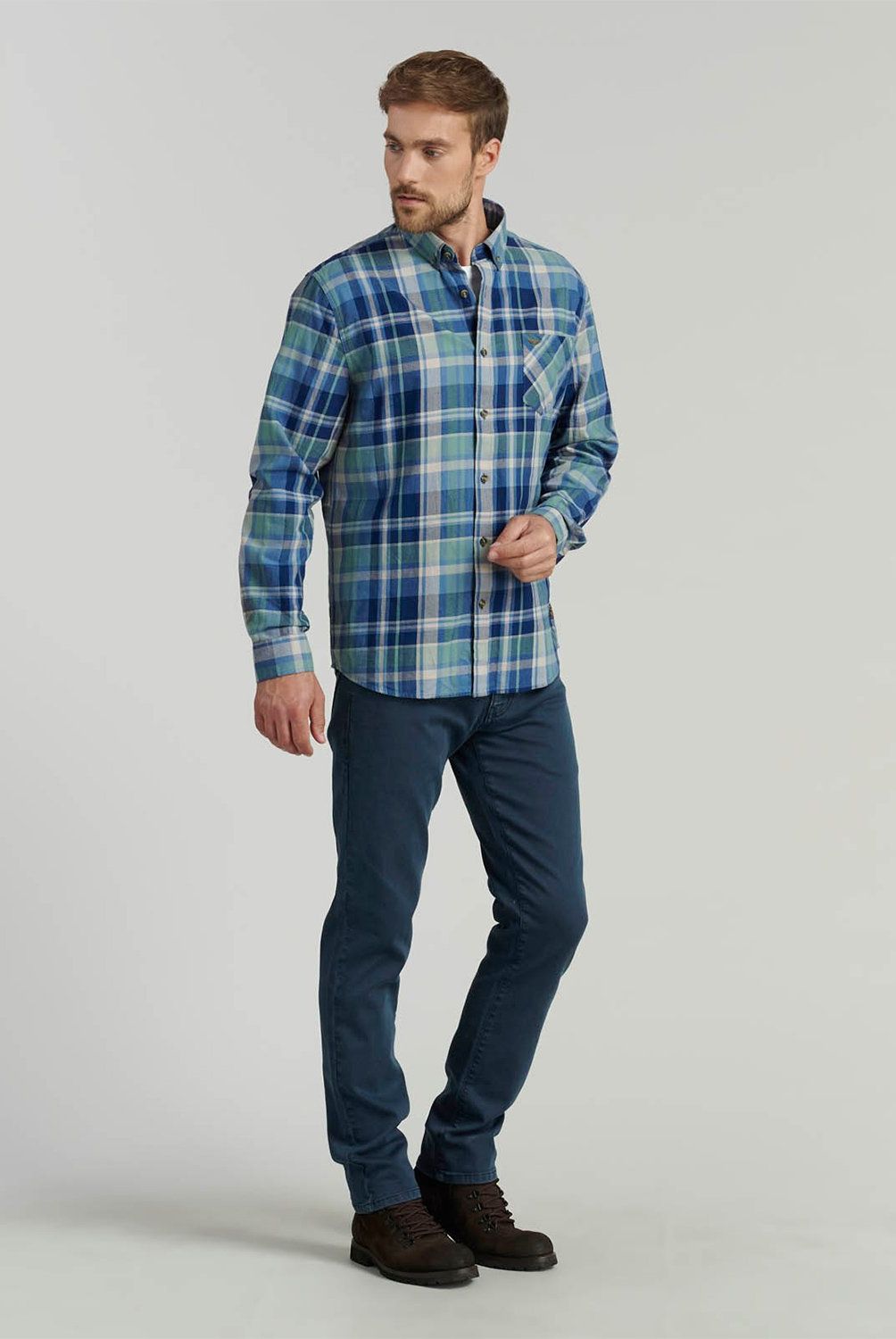 FEROUCH - Camisa Manga Larga Algodón Hombre Ferouch