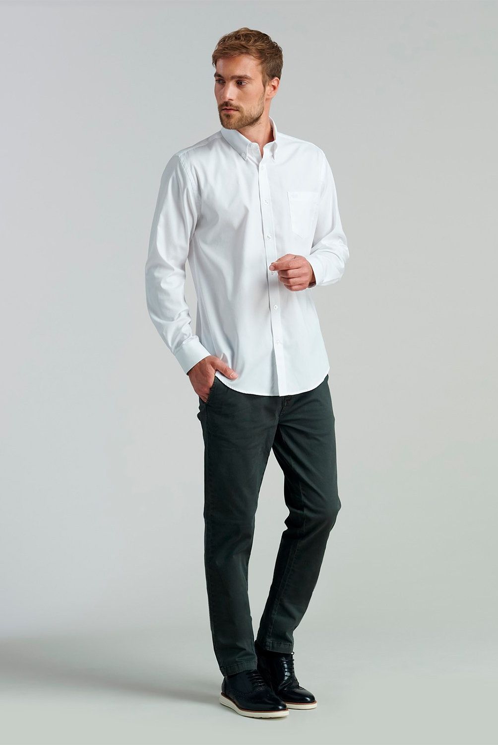 FEROUCH - Camisa Manga Larga Algodón Hombre Ferouch