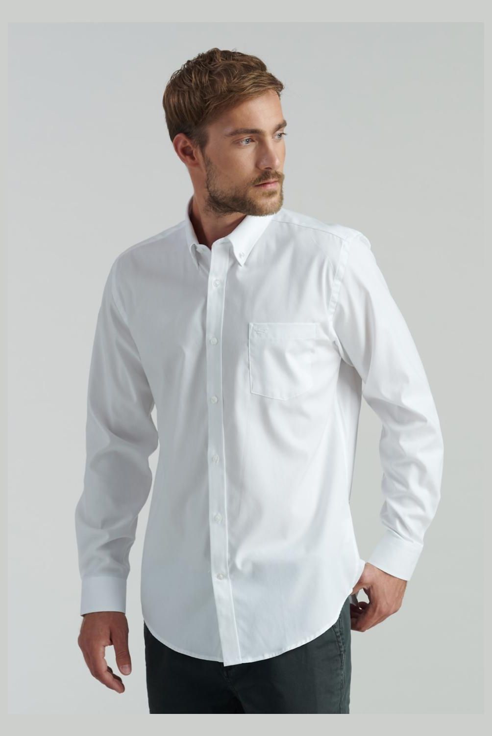 FEROUCH - Camisa Manga Larga Algodón Hombre Ferouch