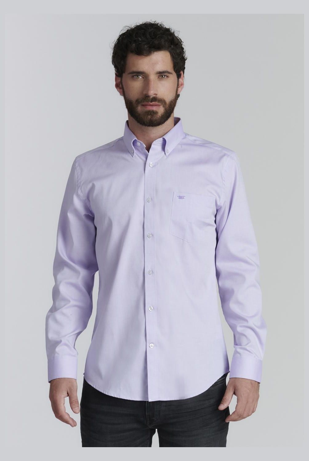 FEROUCH - Camisa Manga Larga Algodón Hombre Ferouch