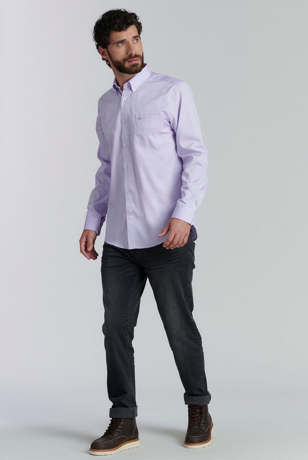 FEROUCH - Camisa Manga Larga Algodón Hombre Ferouch