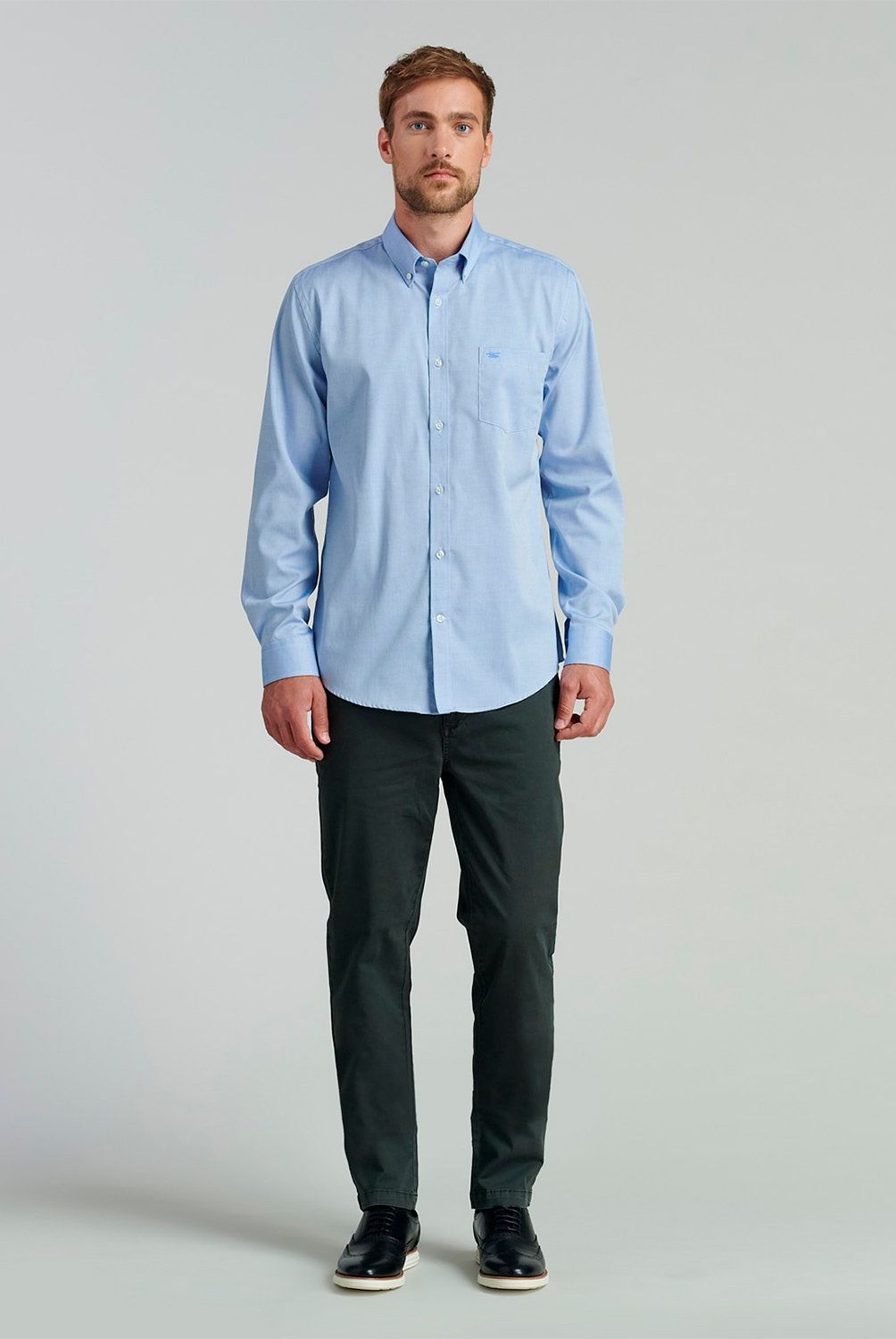 FEROUCH - Camisa Manga Larga Algodón Hombre Ferouch