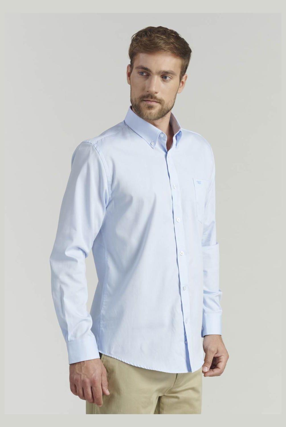 FEROUCH - Camisa Manga Larga Algodón Hombre Ferouch