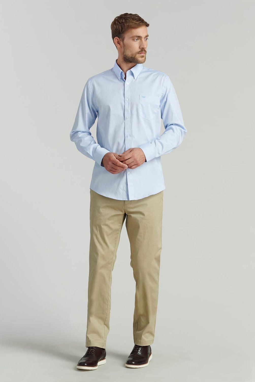 FEROUCH - Camisa Manga Larga Algodón Hombre Ferouch