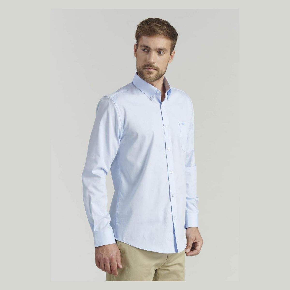 FEROUCH - Camisa Manga Larga Algodón Hombre Ferouch