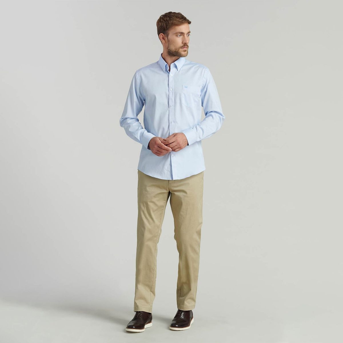 FEROUCH - Camisa Manga Larga Algodón Hombre Ferouch