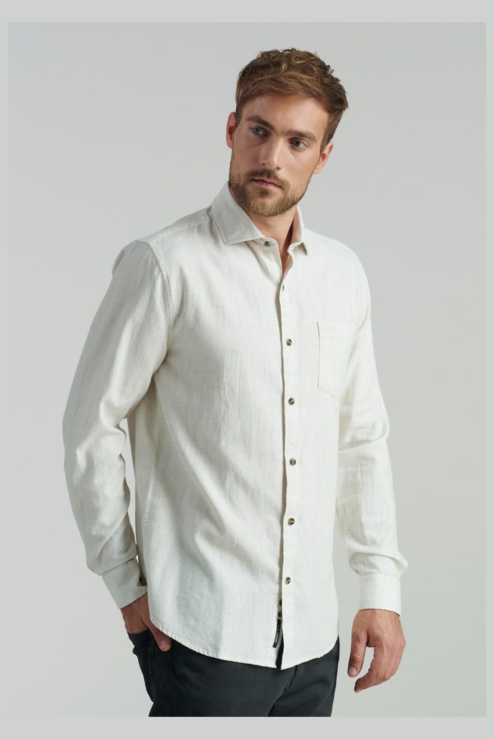 FEROUCH - Camisa Manga Larga Algodón Hombre Ferouch