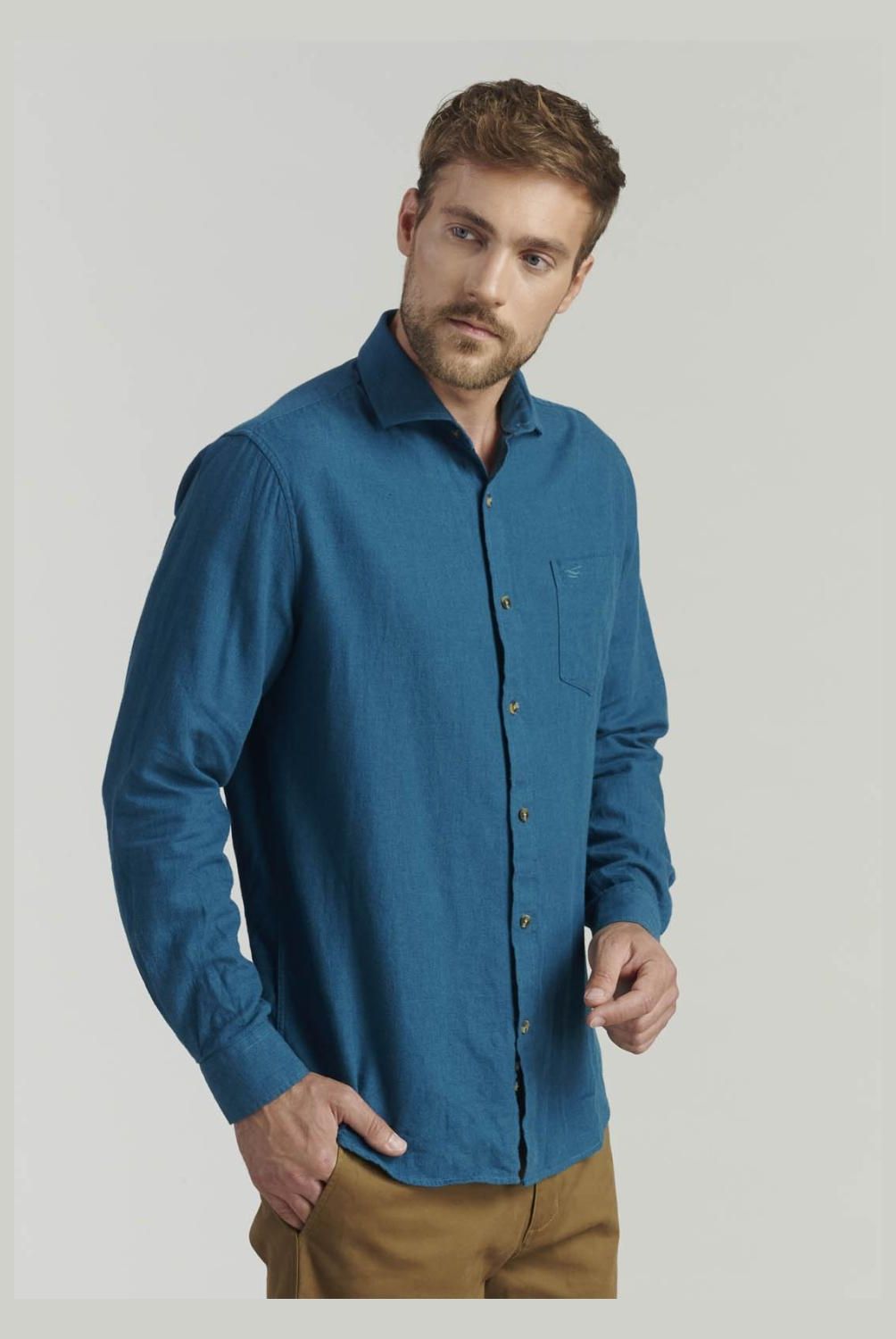 FEROUCH - Camisa Manga Larga Algodón Hombre Ferouch