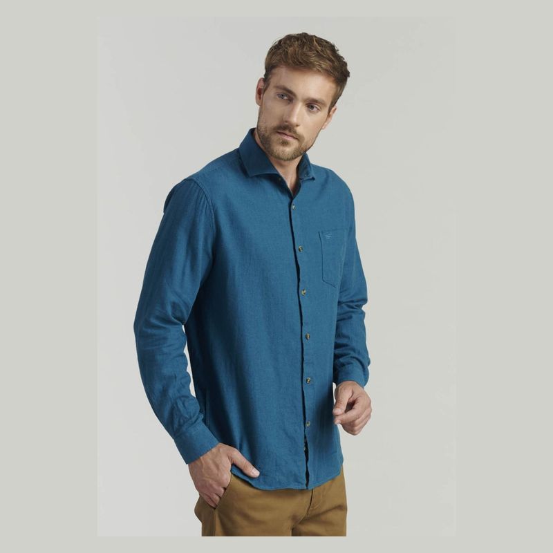 FEROUCH - Camisa Manga Larga Algodón Hombre Ferouch