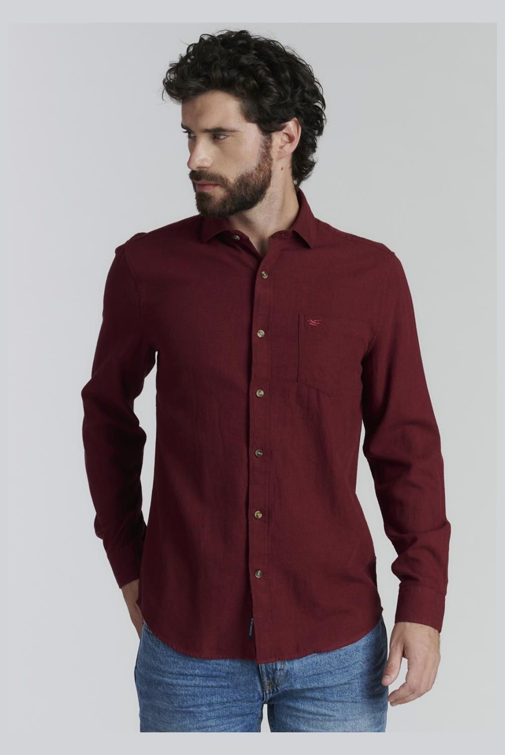 FEROUCH - Camisa Manga Larga Algodón Hombre Ferouch