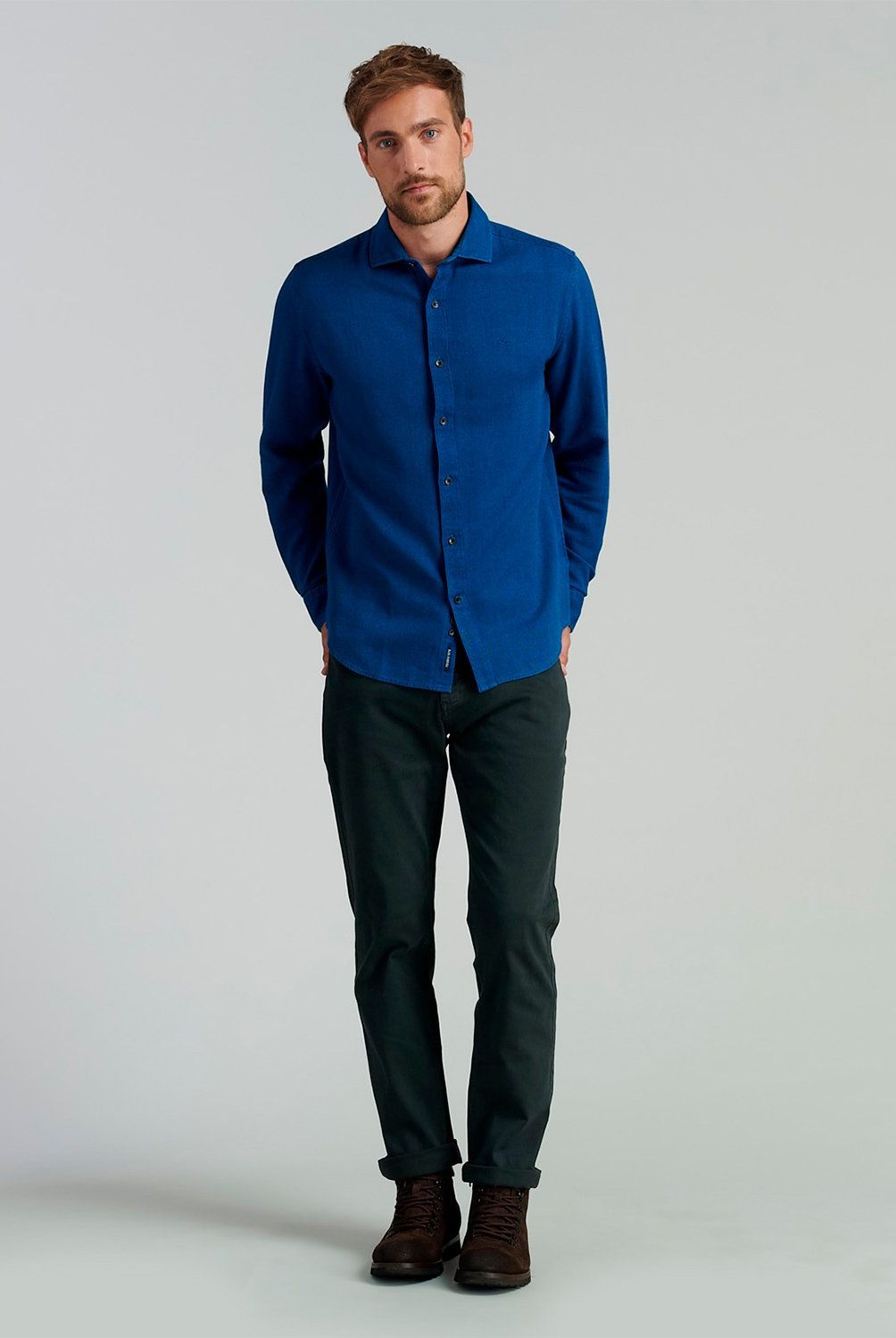 FEROUCH - Camisa Manga Larga Algodón Hombre Ferouch