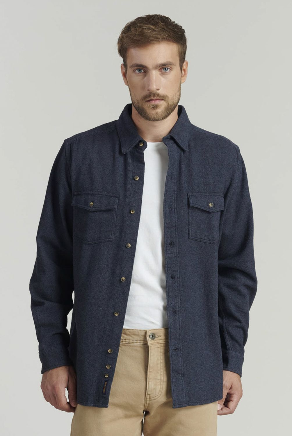 FEROUCH - Camisa Manga Larga Algodón Hombre Ferouch