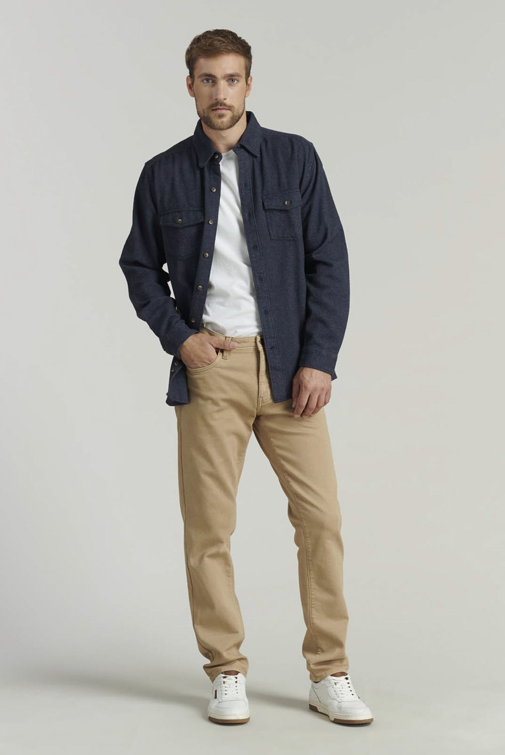 FEROUCH - Camisa Manga Larga Algodón Hombre Ferouch